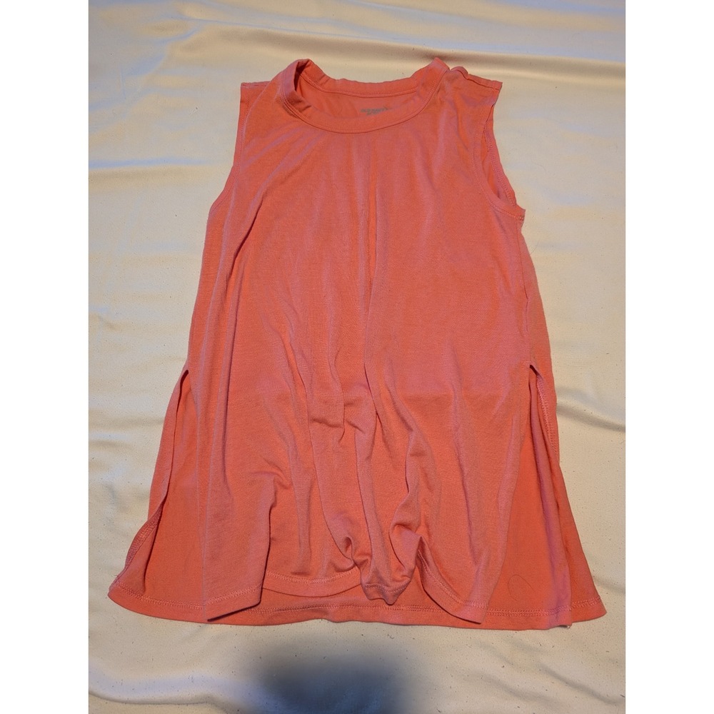Old Navy Active Girls Go-Dry Sleeveless Tank Top Coral Pink Size L 10-12 - Picture 1 of 4